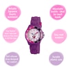 Thumbnail Image 4 of Tikkers Children's Purple Silicone Strap Butterfly Time Teacher Watch