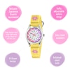 Thumbnail Image 2 of Tikkers Children's Yellow Fabric Strap Flower Time Teacher Watch