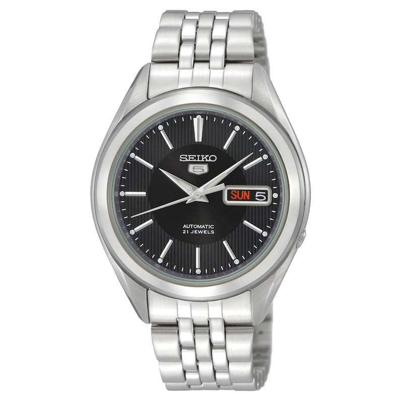 Main Image 1 of Seiko 5 Automatic Men's Black Dial Stainless Steel Bracelet Watch