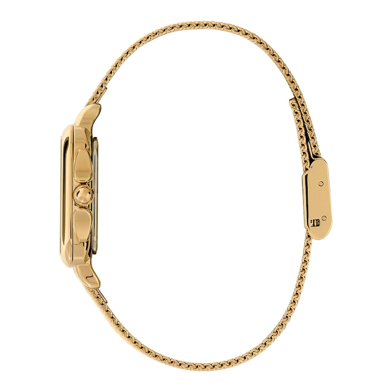Main Image 3 of Olivia Burton 28mm Grosvenor Green Dial & Gold-Tone Mesh Strap Watch