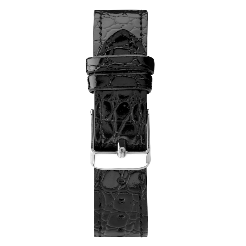Main Image 3 of Limit Men's White Dial Black Polyurethane Leather Strap Watch