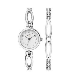 Limit Ladies' Silver Tone Bracelet And Watch Gift Set