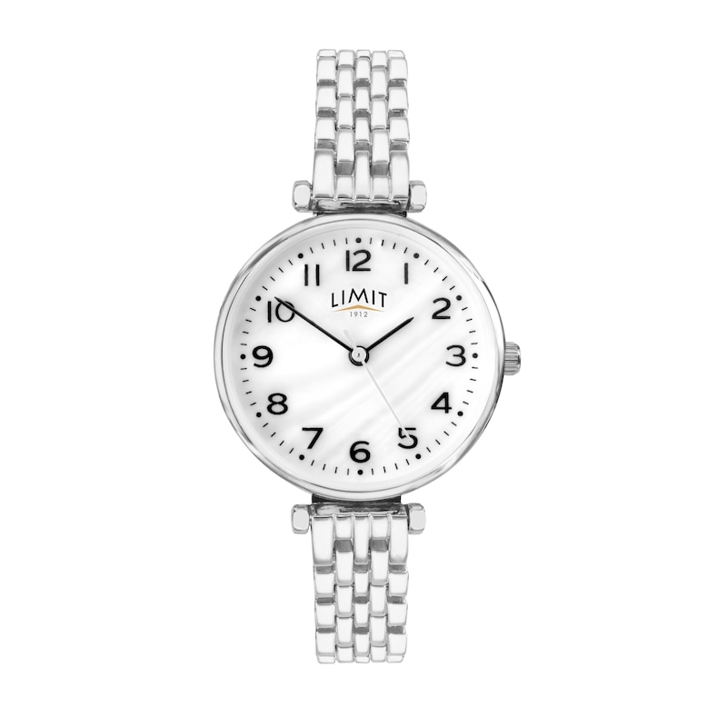 Limit Ladies' Mother Of Pearl Dial Silver Tone Bracelet Watch