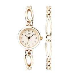 Limit Ladies' Gold Tone Bracelet And Watch Gift Set