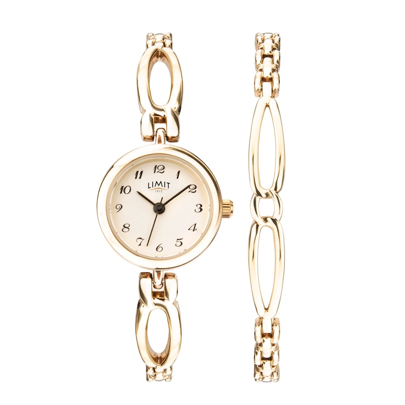 Main Image 1 of Limit Ladies' Gold Tone Bracelet And Watch Gift Set