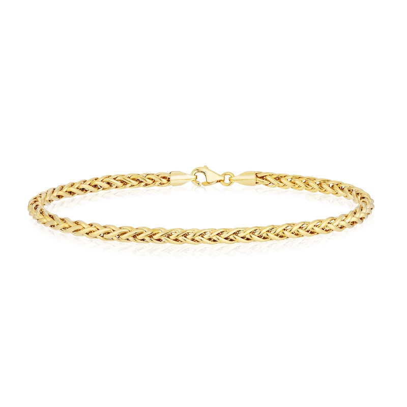 9ct Yellow Gold 7.5 Inch Fancy Wheat Chain Bracelet