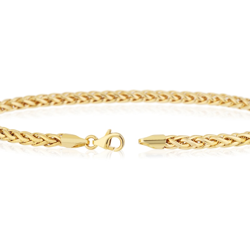 Main Image 3 of 9ct Yellow Gold 7.5" Fancy Wheat Chain Bracelet