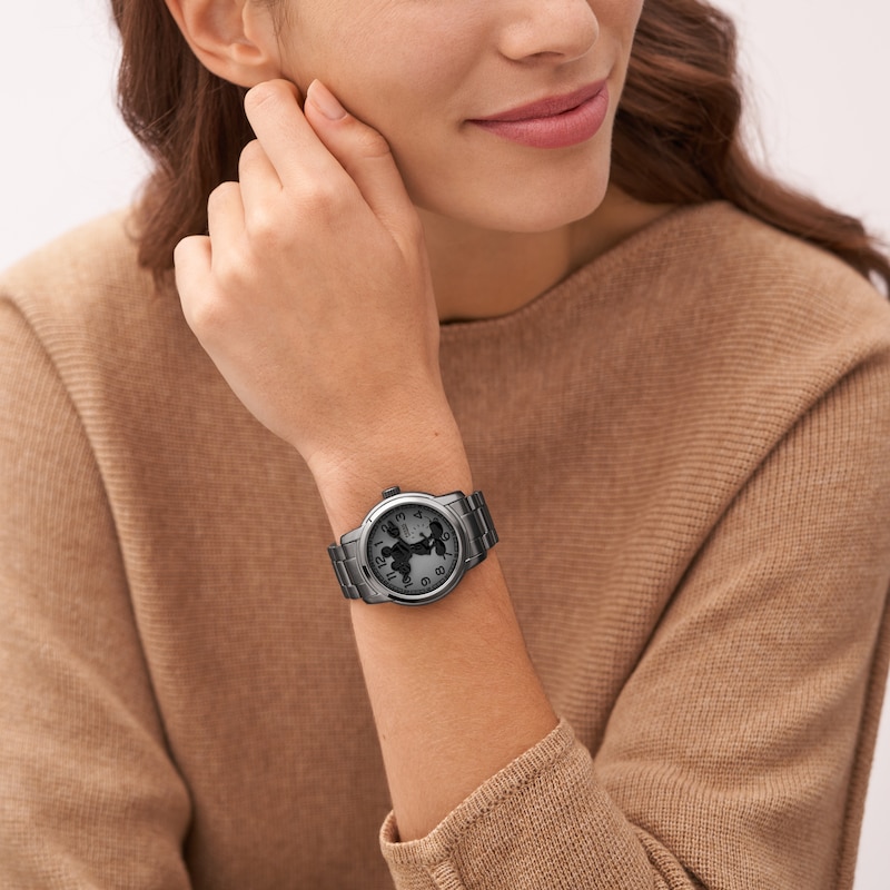 Main Image 5 of Fossil Disney Mickey Mouse Limited Edition Smoke Stainless Steel Bracelet Watch