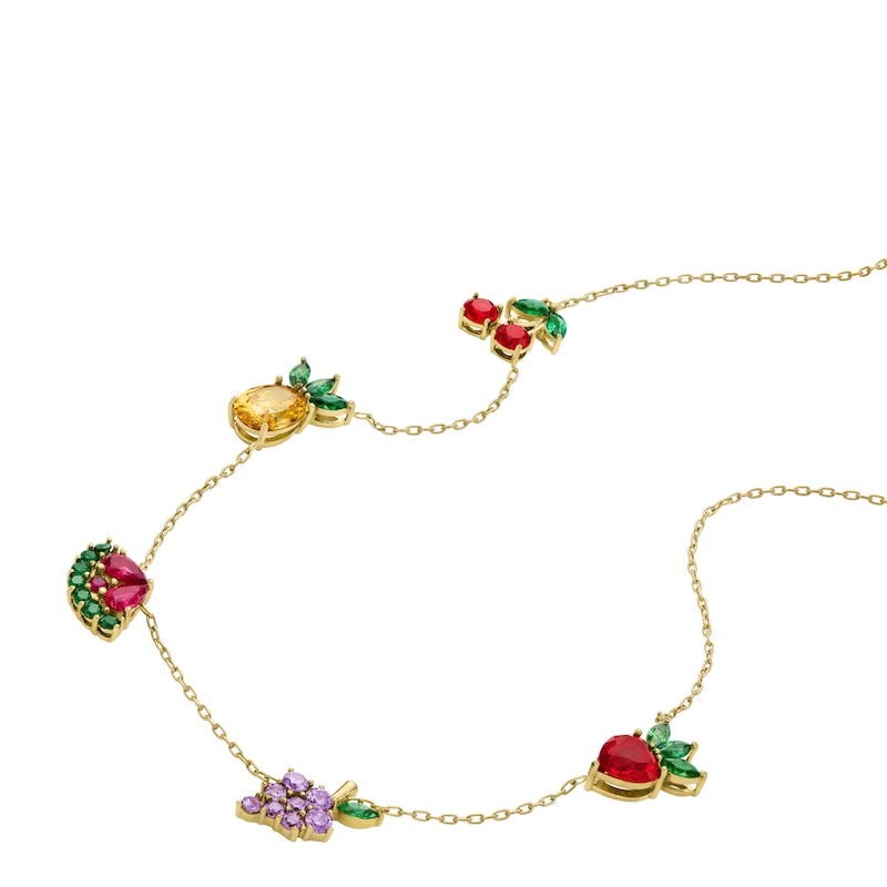 Main Image 3 of Fossil Ladies' Willy Wonka Special Edition Gold Tone Stainless Steel Station Necklace