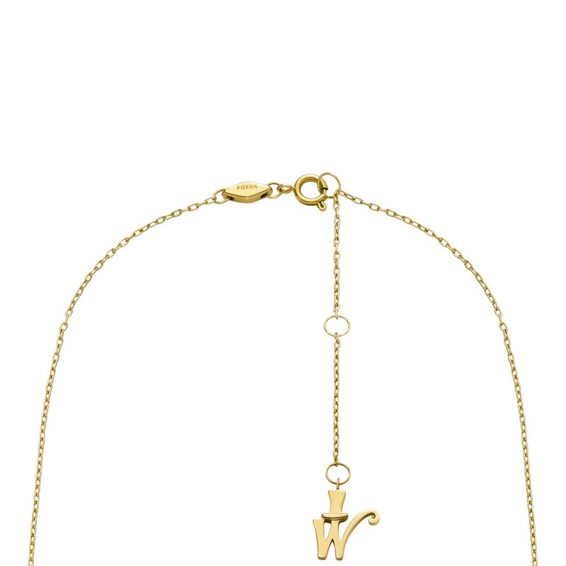 Main Image 4 of Fossil Ladies' Willy Wonka Special Edition Gold Tone Stainless Steel Station Necklace