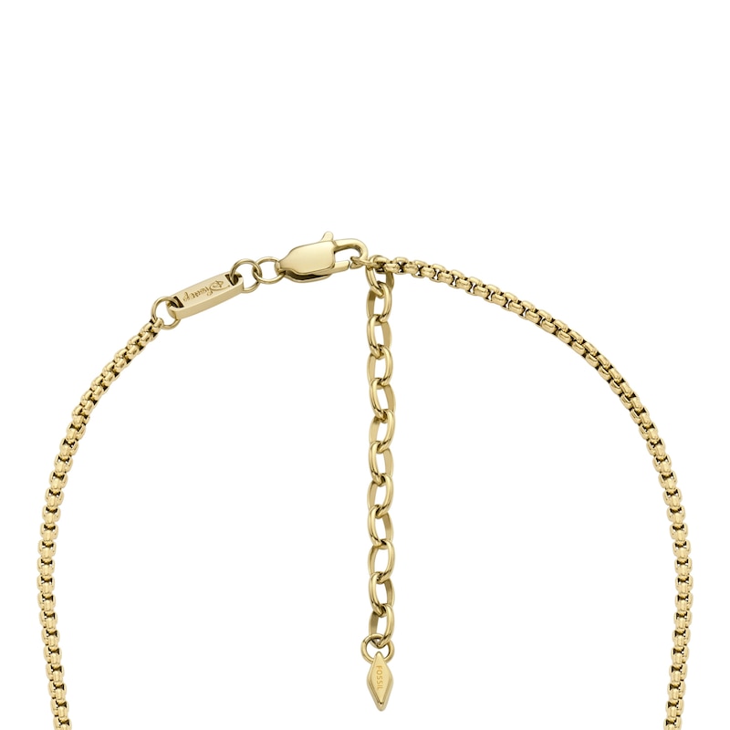 Main Image 3 of Fossil Ladies' Disney x Fossil Special Edition Gold Tone Stainless Steel Dog Tag Necklace