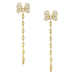 Fossil Ladies' Disney Special Edition Gold Tone Stainless Steel Drop Earrings