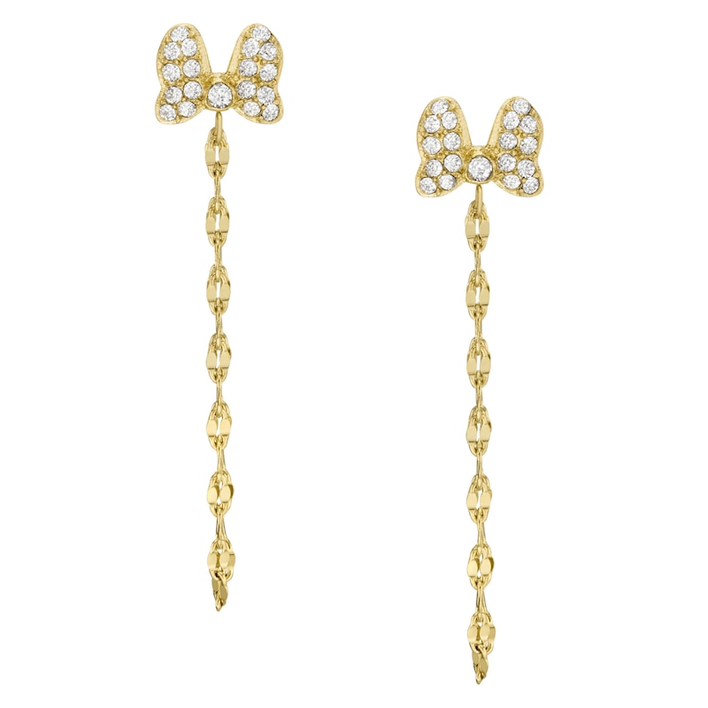 Main Image 1 of Fossil Ladies' Disney Special Edition Gold Tone Stainless Steel Drop Earrings