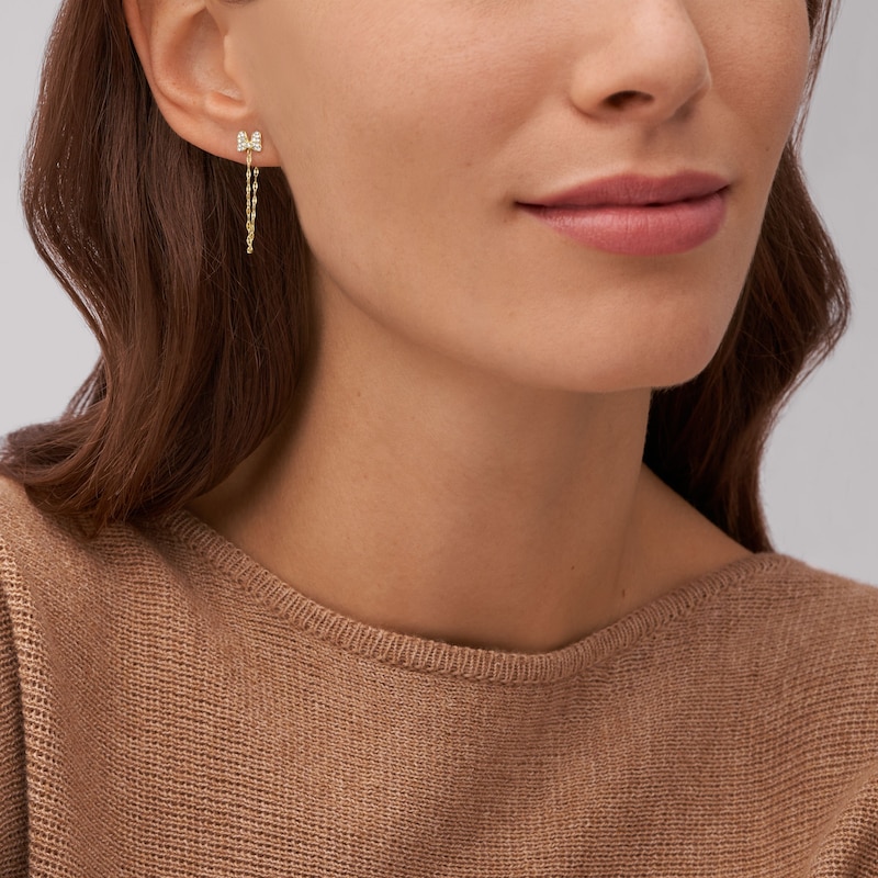 Main Image 4 of Fossil Ladies' Disney Special Edition Gold Tone Stainless Steel Drop Earrings