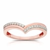 Thumbnail Image 1 of 9ct Rose Gold 0.15ct Diamond V-Shape Eternity Ring