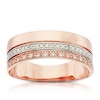 Thumbnail Image 0 of 9ct Rose Gold Double Row 0.12ct Diamond Wide Eternity Ring