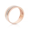 Thumbnail Image 2 of 9ct Rose Gold Double Row 0.12ct Diamond Wide Eternity Ring