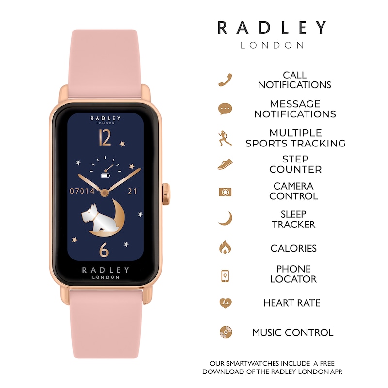 Main Image 4 of Radley Ladies' Series 21 Rose Gold Cobweb Lozenge Smart Watch