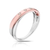 Thumbnail Image 1 of 9ct White & Rose Gold Crossover Diamond Eternity Ring