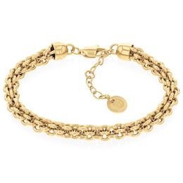Tommy Hilfiger Ladies' Gold Tone Stainless Steel Tight link Bracelet