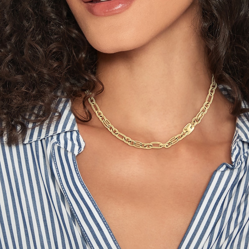 Main Image 2 of Tommy Hilfiger Ladies' Gold Tone Stainless Steel Link Necklace