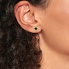 Thumbnail Image 2 of Tommy Hilfiger Ladies' Gold Tone Onyx Stainless Steel Stud Earrings
