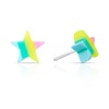 Thumbnail Image 0 of Children's Sterling Silver Pastel Striped Star Studs