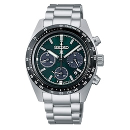 Seiko Men's Prospex 'Deep Green' Chronograph Green Dial Stainless Steel Bracelet Watch