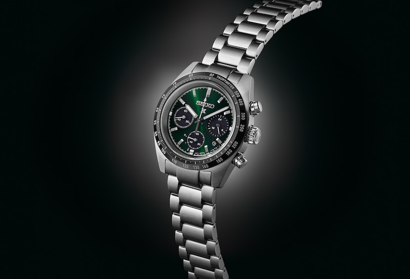 Main Image 4 of Seiko Men's Prospex 'Deep Green' Chronograph Green Dial Stainless Steel Bracelet Watch
