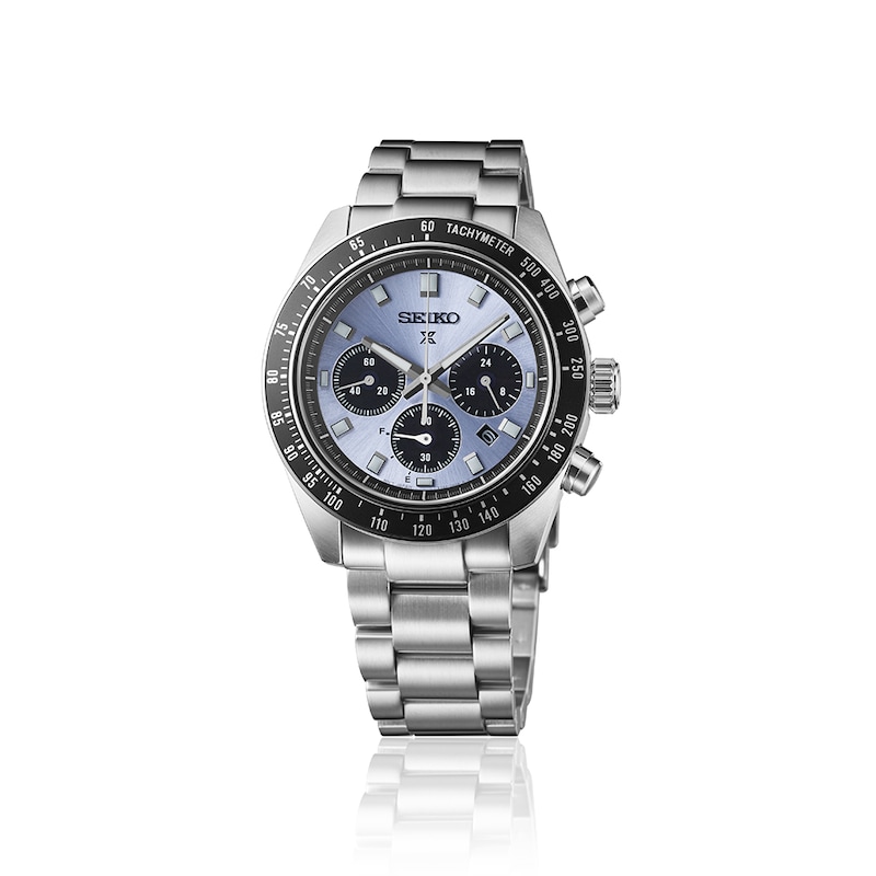 Main Image 3 of Seiko Men's Prospex 'Crystal Trophy' Blue Chronograph Dial Stainless Steel Bracelet Watch