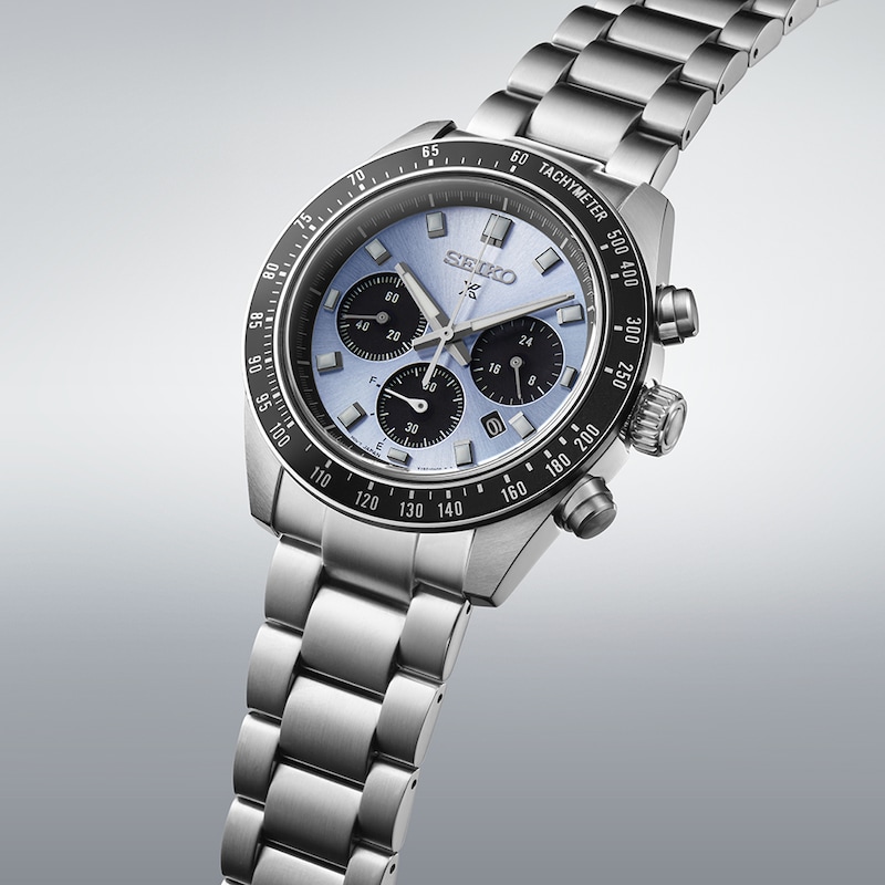 Main Image 4 of Seiko Men's Prospex 'Crystal Trophy' Blue Chronograph Dial Stainless Steel Bracelet Watch