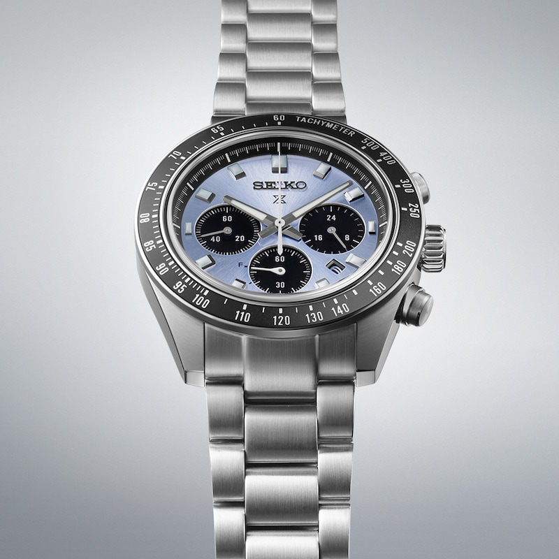 Main Image 5 of Seiko Men's Prospex 'Crystal Trophy' Blue Chronograph Dial Stainless Steel Bracelet Watch