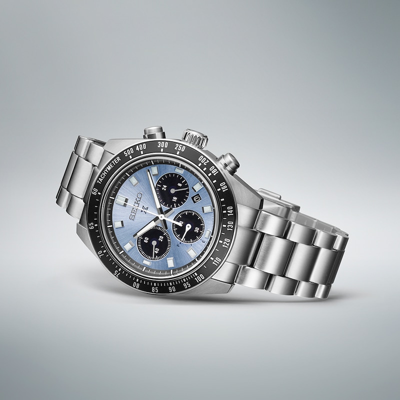 Main Image 6 of Seiko Men's Prospex 'Crystal Trophy' Blue Chronograph Dial Stainless Steel Bracelet Watch