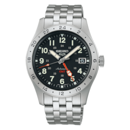 Seiko 5 Sports "FIELD" Men's Black Dial Stainless Steel Bracelet Watch