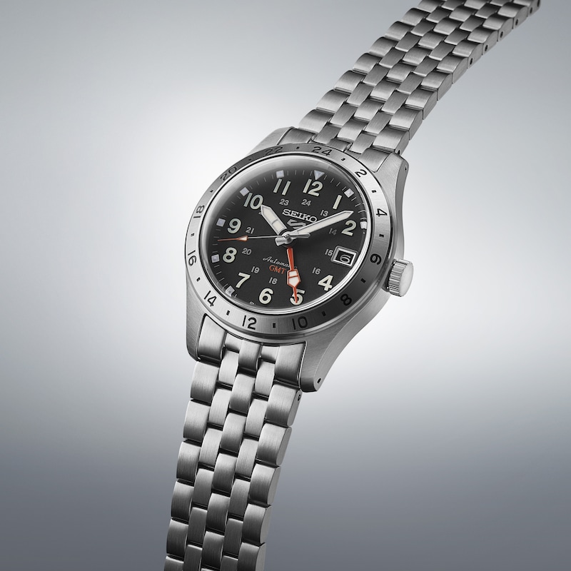 Main Image 3 of Seiko 5 Sports "FIELD" Men's Black Dial Stainless Steel Bracelet Watch