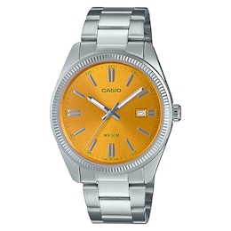 Casio Collection MTP-1302PD-9AVEF Yellow Dial Stainless Steel Bracelet Watch