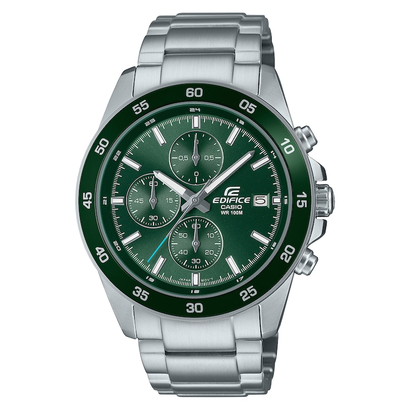 Main Image 1 of Casio Edifice EFR-526D-3AVUEF Men's Green Dial Stainless Steel Bracelet Watch
