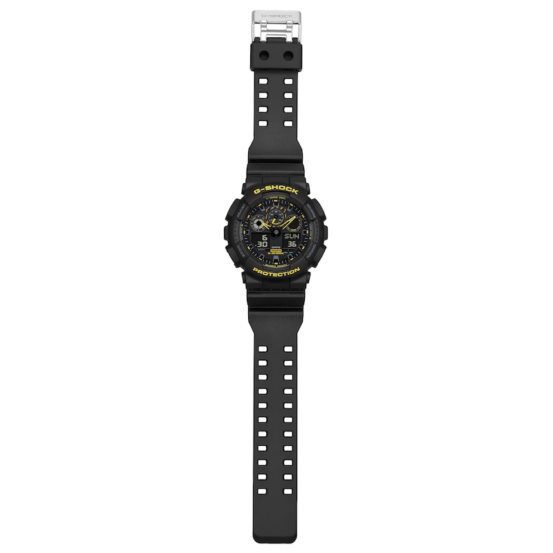 G-Shock GA-100CY-1AER Yellow Detailing Black Resin Strap Watch