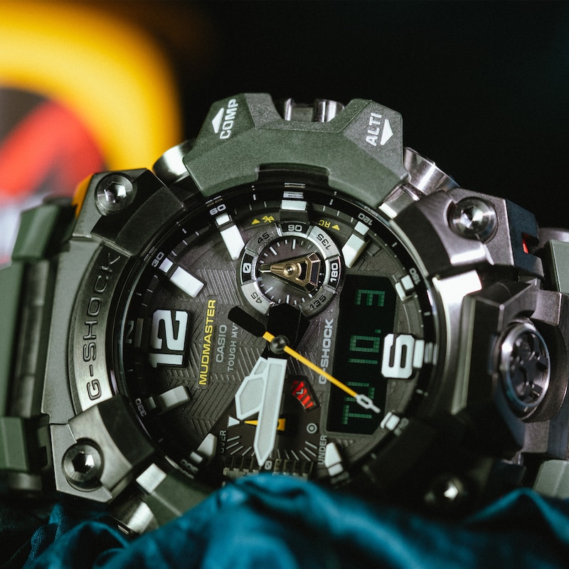 Main Image 9 of G-Shock Mudmaster GWG-B1000-3AER Men's Green Resin Strap Watch