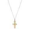 Thumbnail Image 1 of Children's 9ct Yellow Gold & Diamond 14" Cross Pendant