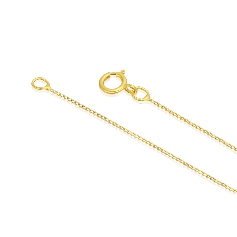 Main Image 3 of 9ct Yellow Gold 18" Cubic Zirconia Cross Pendant Necklace