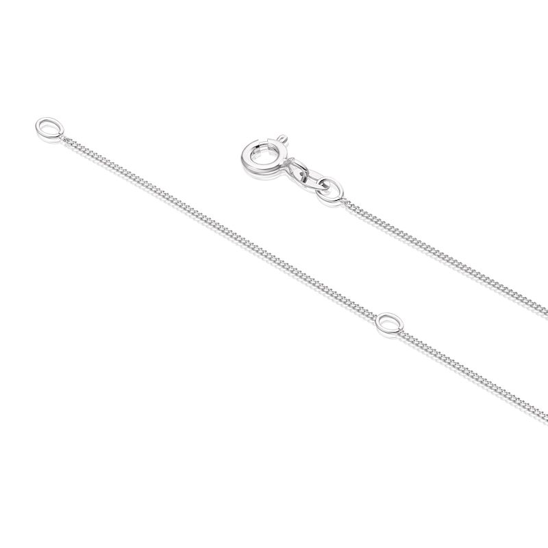 Main Image 3 of Sterling Silver Cubic Zirconia Cross Pendant Necklace