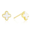 Thumbnail Image 0 of 9ct Yellow Gold Mother Of Pearl Clover Stud Earrings