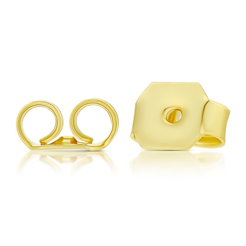 Main Image 3 of 9ct Yellow Gold Blue Beaded Open Hoop Earrings