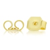Thumbnail Image 3 of 9ct Yellow Gold Red Corundum Open Hoop Earrings