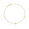Thumbnail Image 1 of Children's 9ct Yellow Gold Heart, Moon & Star Bracelet