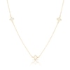Thumbnail Image 1 of 9ct Yellow Gold Mother Of Pearl Clover Drop Station Necklace