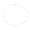 Thumbnail Image 2 of 9ct Yellow Gold Mother Of Pearl Clover Drop Station Necklace