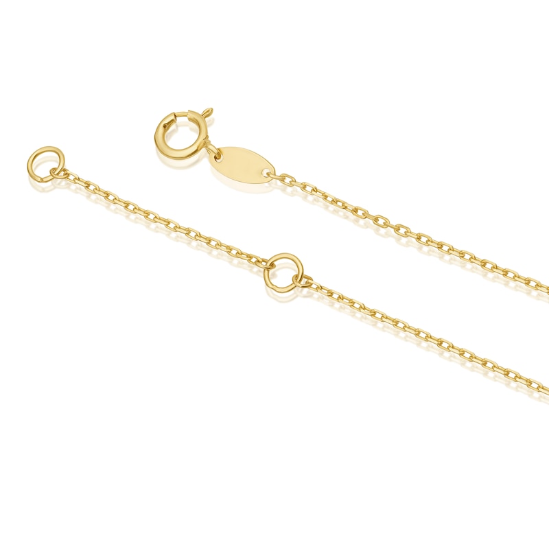 Main Image 3 of 9ct Yellow Gold Mother Of Pearl Clover Drop Station Necklace