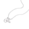 Thumbnail Image 1 of Sterling Silver Cubic Zirconia Tri Knot 17+1 Inch Pendant Necklace